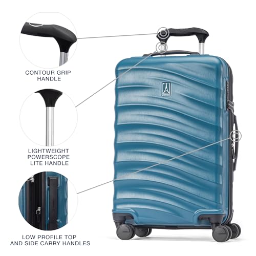 Hardside Expandable Carry-On Luggage with 8 Spinner Wheels and TSA Lock Q7052