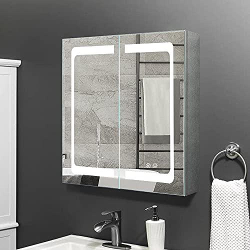Illuminated LED Bathroom Medicine Cabinet with Touch Switches N240143