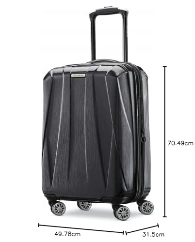 Hardside Expandable Carry-On Luggage with Spinner Wheels, Black, 20-Inch O253