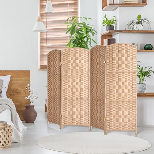 3 Panel Folding Room Divider, Dark Mocha Privacy Screen K453