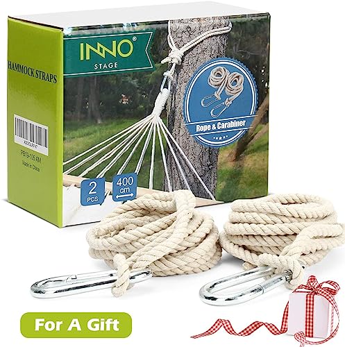 Tree Swing Hanging Straps with Carabiner Hooks for Camping and Playground D3412