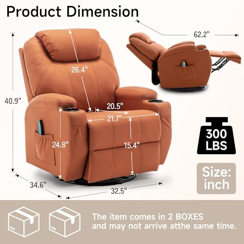 Rocking Recliner Chair with Massage and Heat for Adults H49678