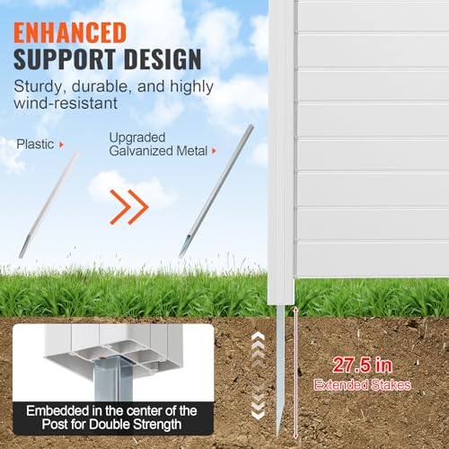 Outdoor Privacy Screens 50x50 Inch, Vinyl Fence for AC Unit and Trash Can Enclosure, 2-Panel O524