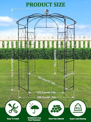 Birdcage Shape Garden Arch Plant Climbing Trellis for Outdoor Patio E83402