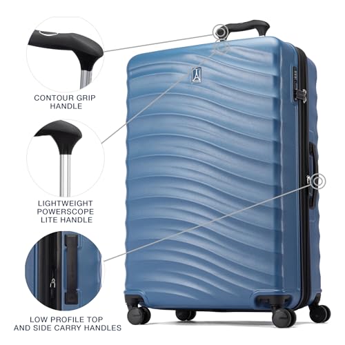 Hardside Expandable Carry-On Luggage with 8 Spinner Wheels and TSA Lock Q7052