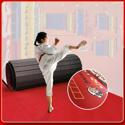 Indoor Gymnastics Track Mat with Grippy Carpet Top for Fitness and MMA T741941