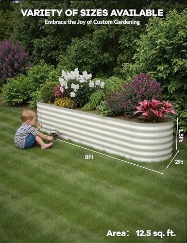 Galvanized Raised Garden Bed for Vegetables, Fruits and Flowers V33720