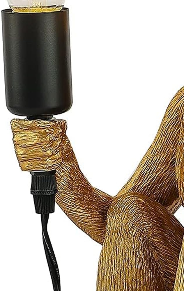 Monkey Lamp, Resin Sitting Monkey Lamp U72457