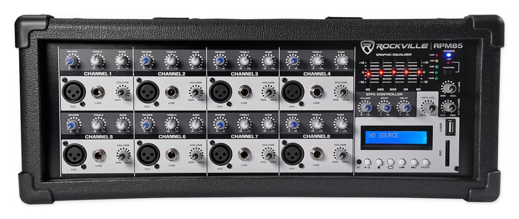 12" 3-Way 1600W Karaoke Speakers with Amplifier and Wireless Mics Z434