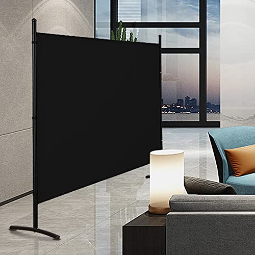 4 Panel Folding Room Divider Privacy Screen with Steel Frame F2996