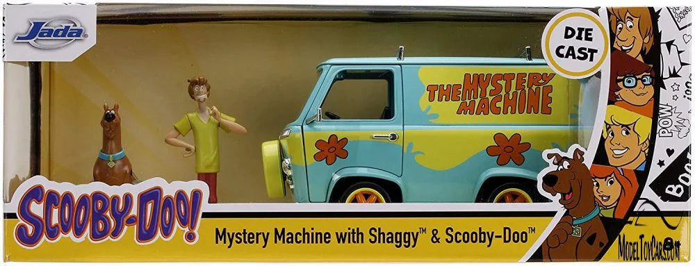 Scooby-Doo Mystery Machine with Shaggy and Scooby Figures, 1/24 Scale Diecast Toy Car C4205