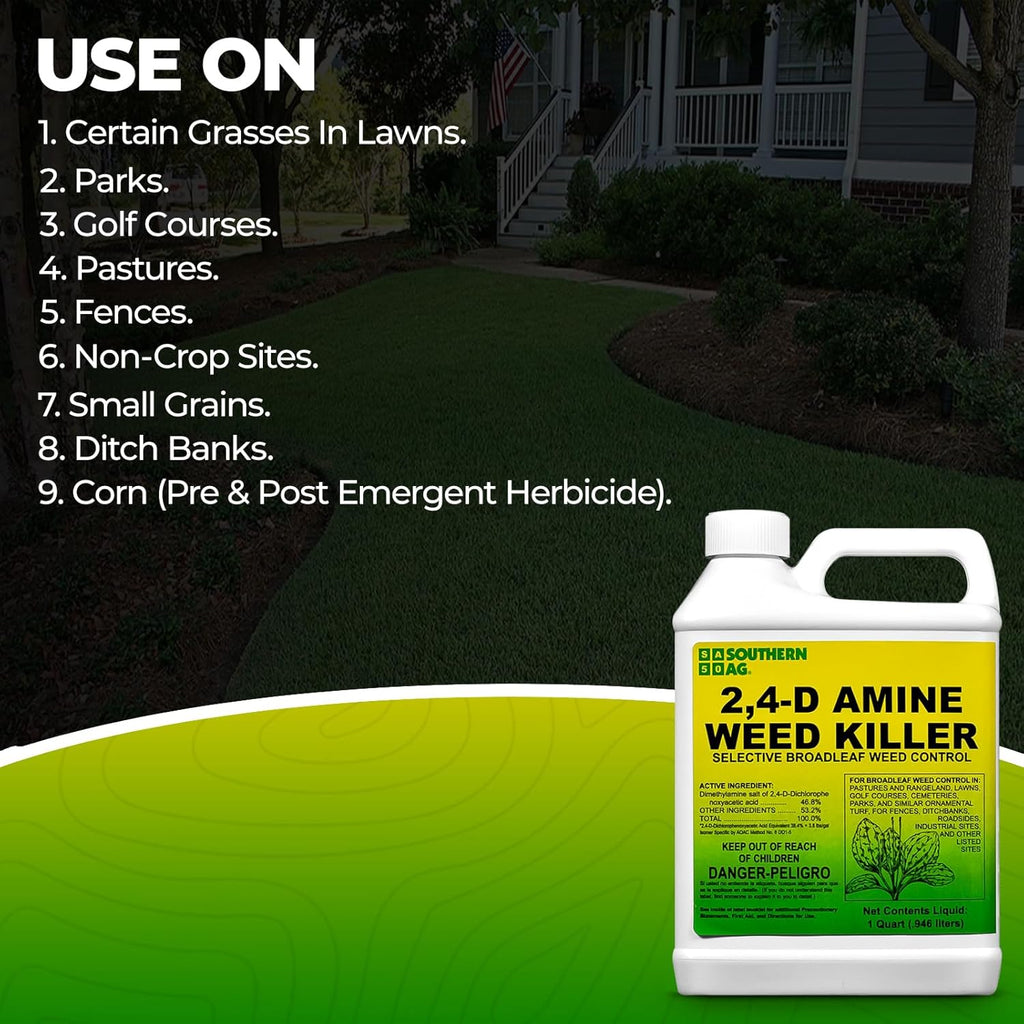 Heavy Duty Weed Killer Concentrate for Lawns, 1 Qt 2-Pack T49150