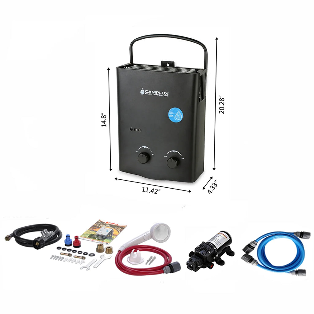 Outdoor Portable Propane Tankless Water Heater with Pump G45406