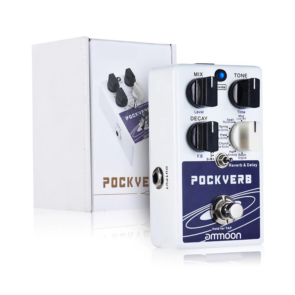 Reverb & Delay Guitar Effect Pedal with Tap Tempo N6452