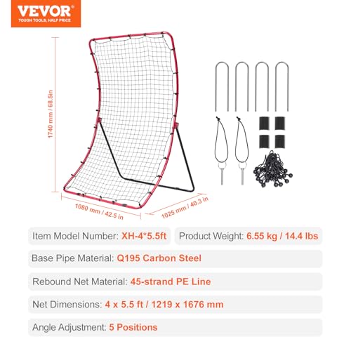 Baseball and Softball Rebounder Net with Pitching Target U4848