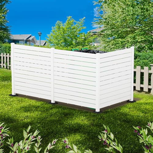 Outdoor Privacy Screens 50"W x 47"H for Patio Backyard (2 White Panels) T315