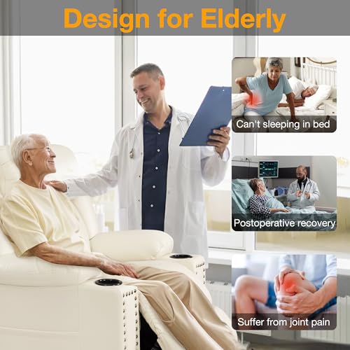 Large Power Lift Recliner Chair for Elderly with Heat and Massage, USB Port, Dark Brown O650