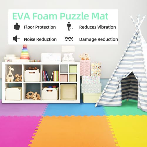 Puzzle Exercise Mat with EVA Foam Interlocking Tiles for MMA, Gymnastics and Home Gym H787