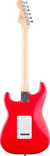 Stratocaster Electric Guitar Bundle with Amplifier, Gig Bag, Strap, Cable, Picks, and DVD F102