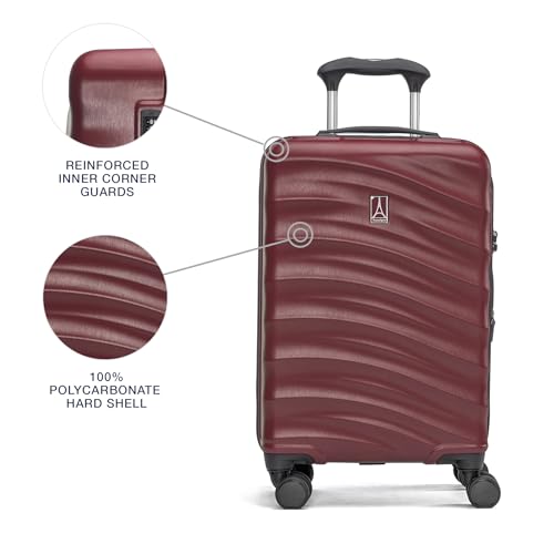 Hardside Expandable Carry-On Luggage with 8 Spinner Wheels and TSA Lock Q7052