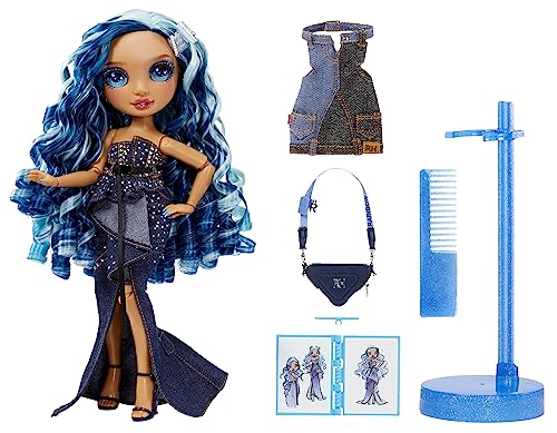 Blue 11" Fashion Doll and Playset with 2 Outfits and Accessories V632
