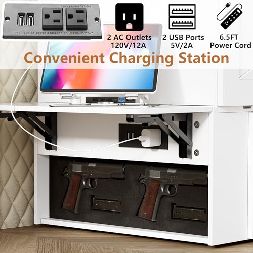 Murphy Bed Queen with Storage and Charging Station K2307