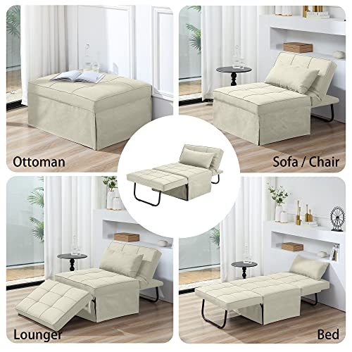 Folding Sofa Bed with Adjustable Backrest, Dark Grey Q8430