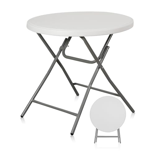 Portable 4 Foot Plastic Folding Table, Indoor Outdoor Heavy Duty, White Y15191