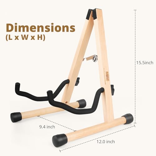 Wood Guitar Stand Foldable for Acoustic Electric Bass V5101