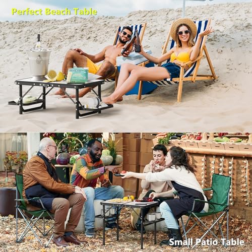 Folding Camping Table Small 2ft, Portable with Extra Space, Aluminum V581