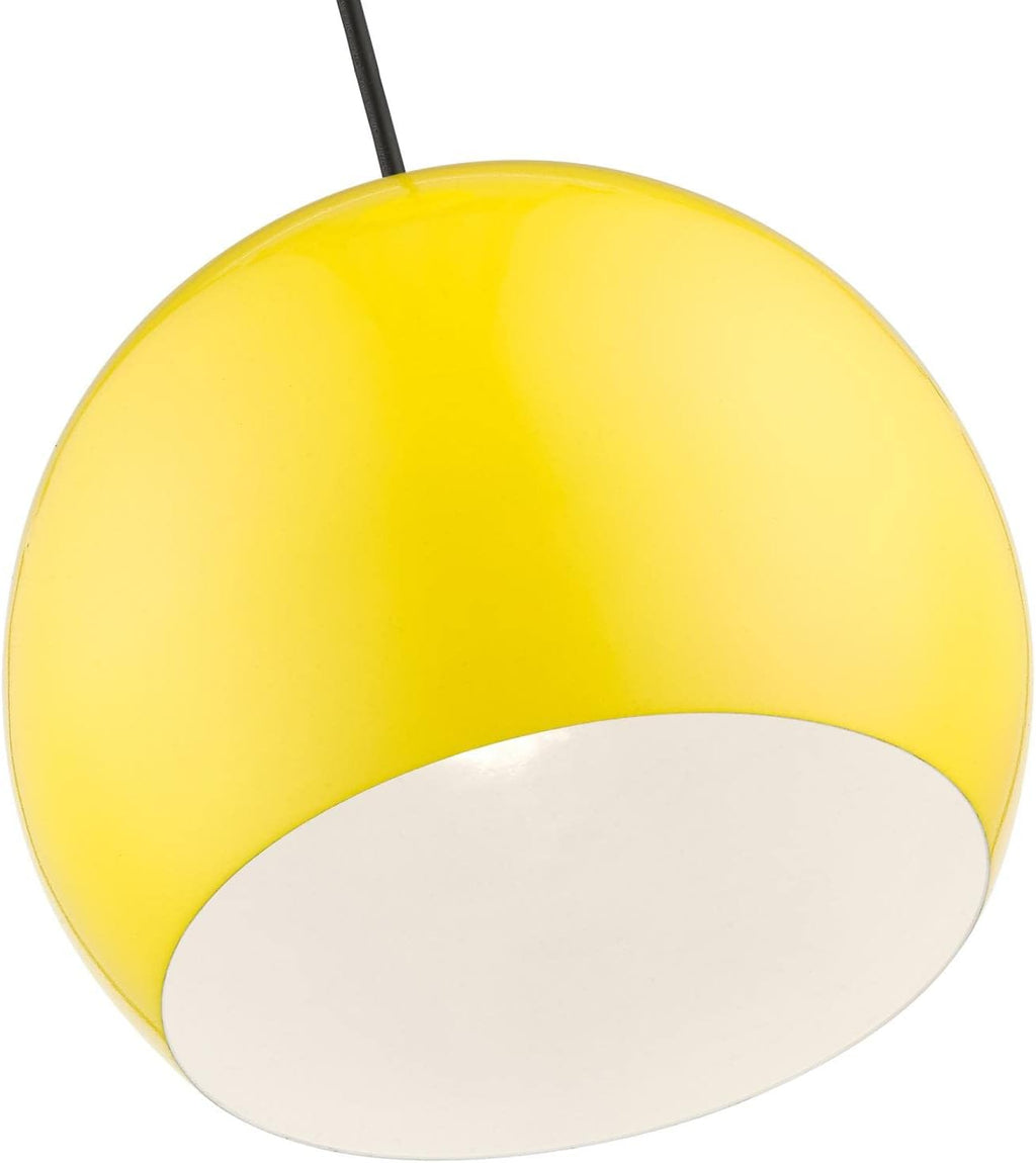 Globe Pendant Light, Industrial Style, 15 Inches Tall E369