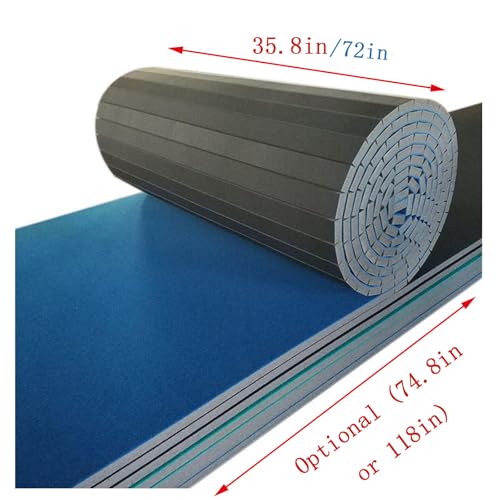 Indoor Gymnastics Track Mat with Grippy Carpet Top for Fitness and MMA T741941