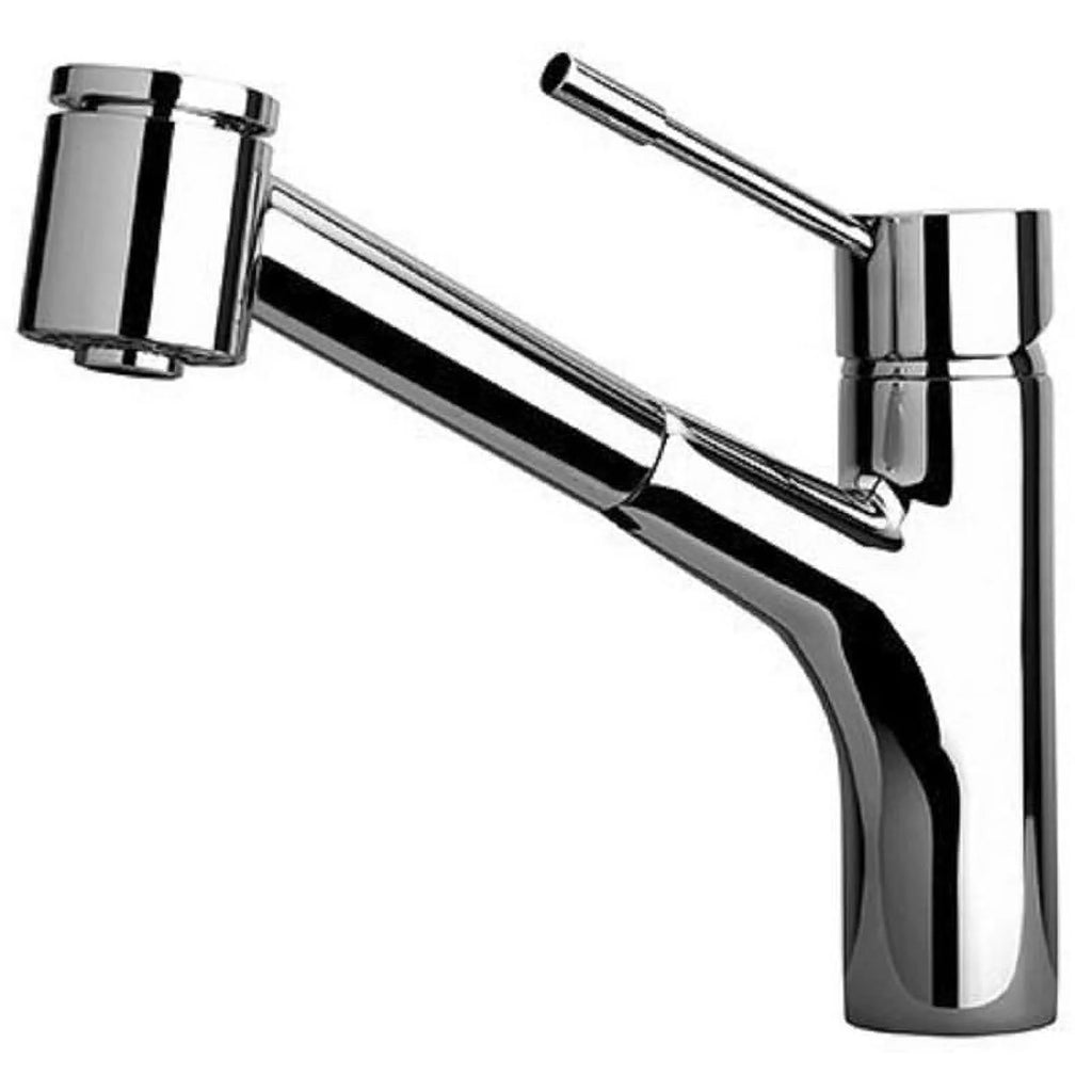 Handmade Single Handle Pull-Out Kitchen Faucet, Chrome Finish S419