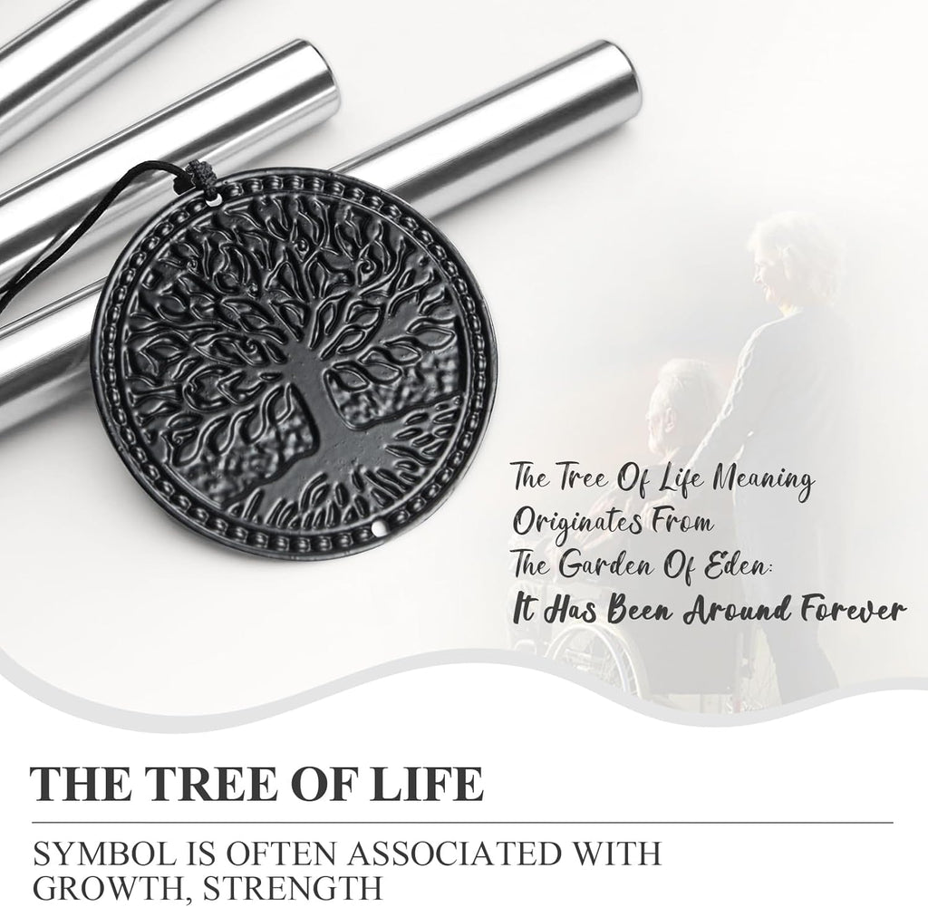 Tree of Life Deep Tone Memorial Wind Chimes for Loss of Loved One D391