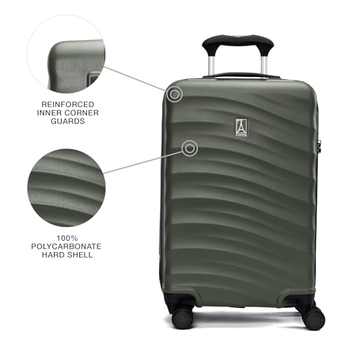 Hardside Expandable Carry-On Luggage with 8 Spinner Wheels and TSA Lock Q7052