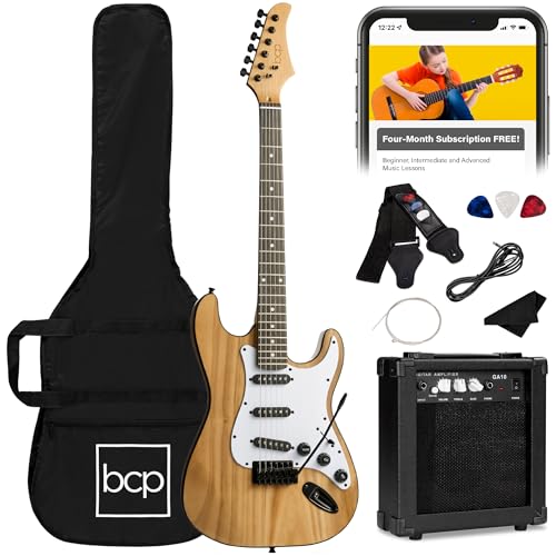 39in Full Size Beginner Electric Guitar Starter Kit with Case and Amp E13920