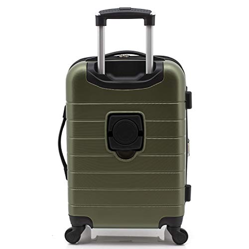 Smart Luggage Set with Cup Holder and USB Port, 20-Inch Carry-On D90568
