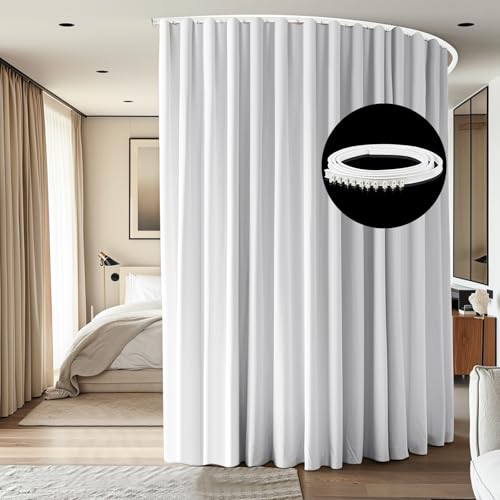 Room Divider Curtain Track Set, Blackout Panel, 8.3ft Wide A844312