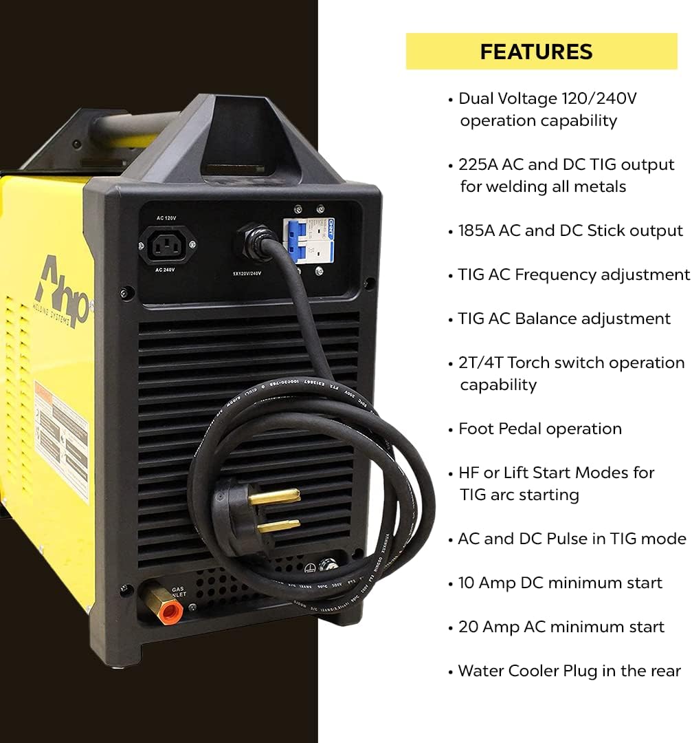 TIG/Stick Welder 200 Amp AC/DC Pulse Dual Voltage W451536