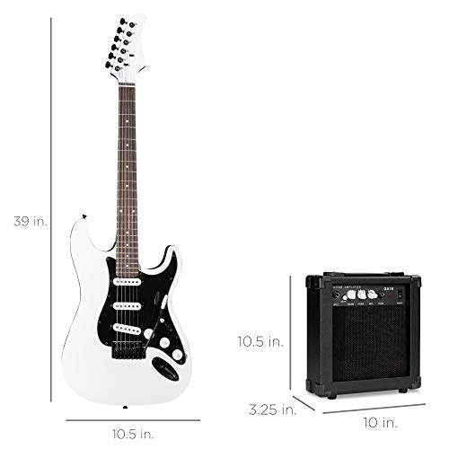 39in Full Size Beginner Electric Guitar Starter Kit with Case and Amp E13920