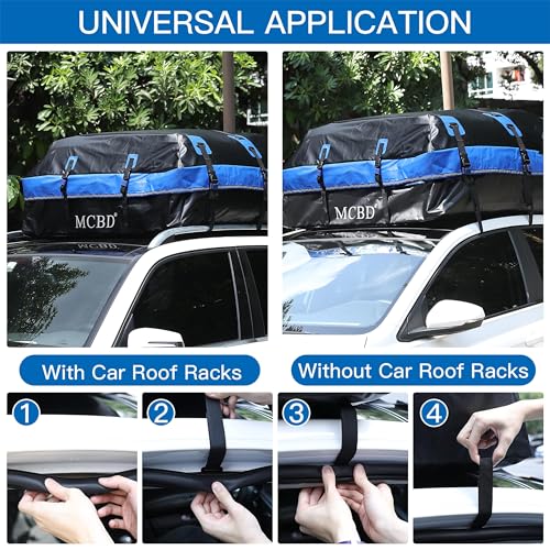 Soft-Shell Waterproof Rooftop Cargo Carrier, 21 Cubic Feet, with Straps and Storage Bag I12135
