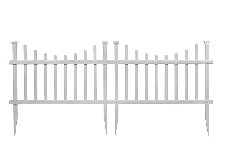 White Vinyl Picket Fence Kit 2.5 ft H x 3.5 ft W T3554