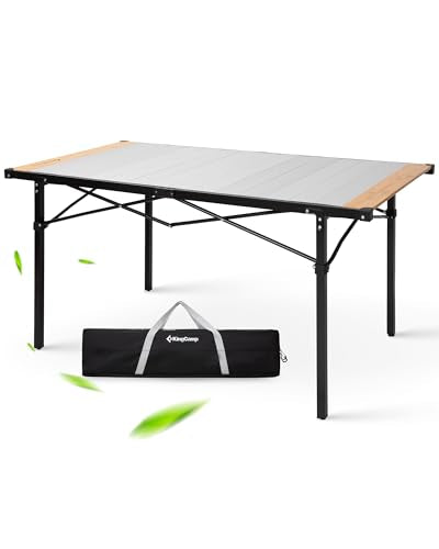 Folding Camping Table Aluminum Roll Up Portable Picnic Table Q486920