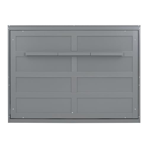 Modern Farmhouse Solid Wood Murphy Cabinet Bed Queen Gray B72702