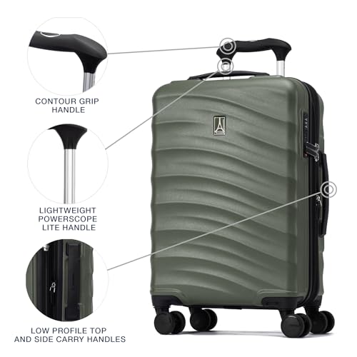 Hardside Expandable Carry-On Luggage with 8 Spinner Wheels and TSA Lock Q7052