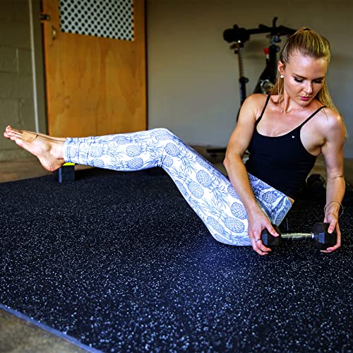24 Pcs Interlocking Rubber Top Exercise Mats for Home Gym B471556