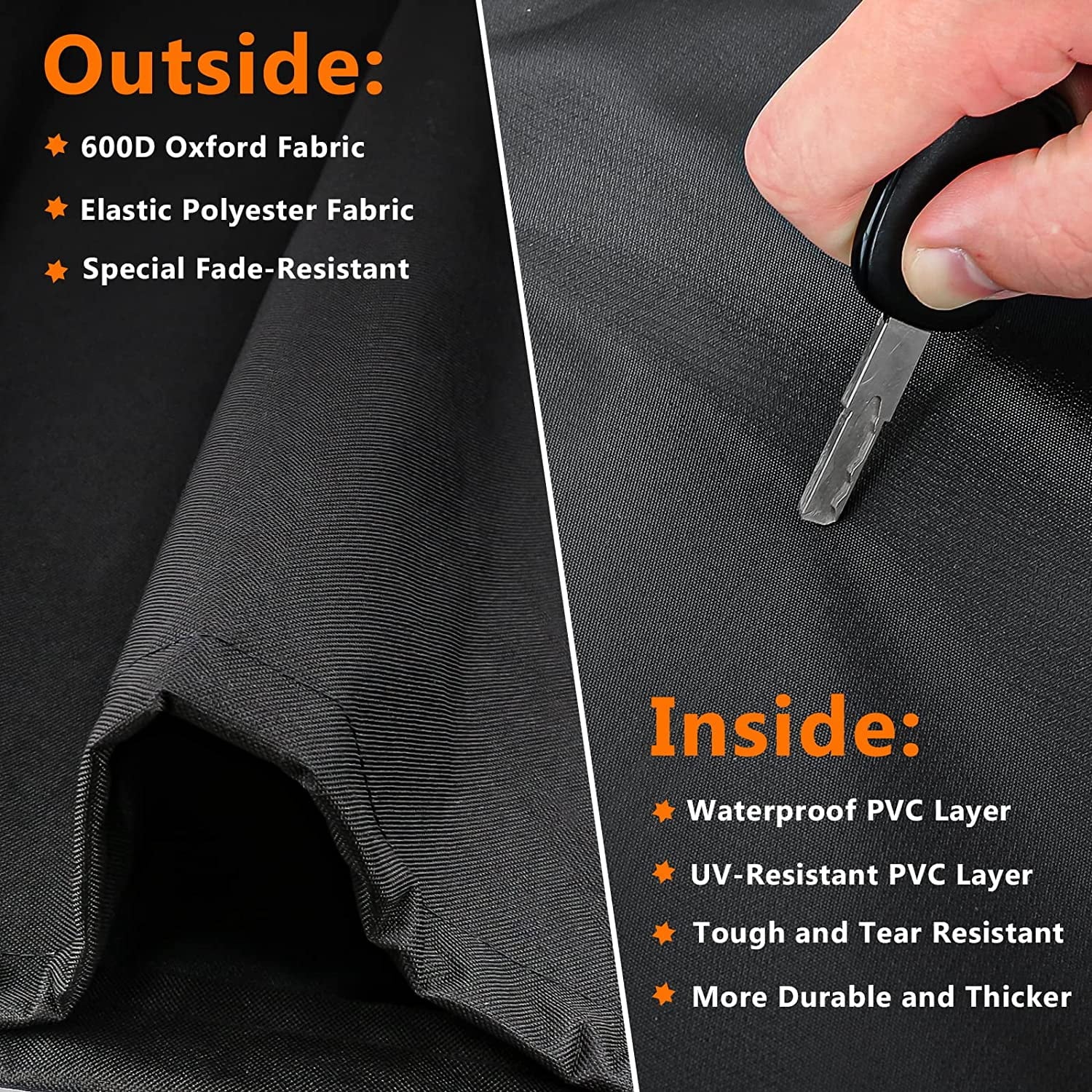 Grill Cover for Flat Top Grill and 4-Burner Griddle BBQ Cover Q720