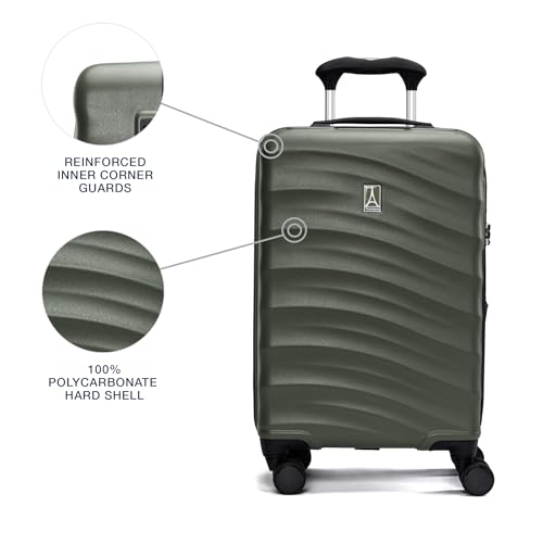 Hardside Expandable Carry-On Luggage with 8 Spinner Wheels and TSA Lock Q7052