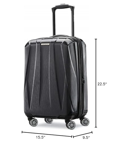 Hardside Expandable Carry-On Luggage with Spinner Wheels, Black, 20-Inch O253