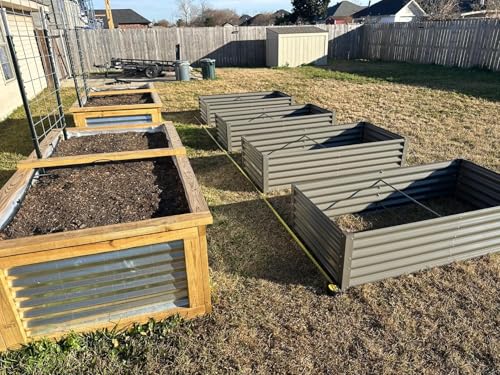 Galvanized Raised Garden Bed Oval Metal Planter Box for Vegetables Flowers U63502
